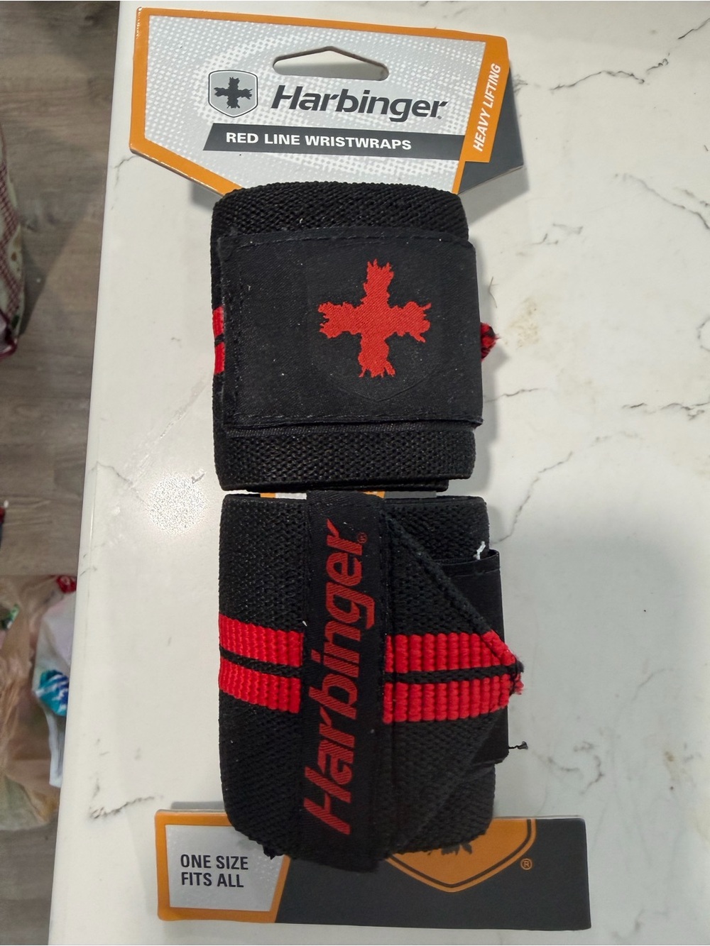 Harbinger Red Line Black and Red Wrist Wraps